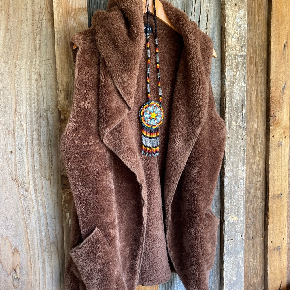 WILD WEST ZENANA OUTFITTERS Faux Fur Hooded Vest